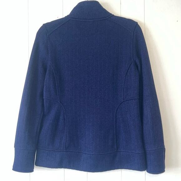 REI Aldervale Full Zip Sweater Fleece Mock Neck Hiking Jacket Blue M - Picture 6 of 12